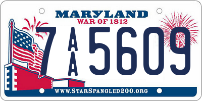 MD license plate 7AA5609