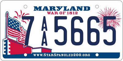 MD license plate 7AA5665