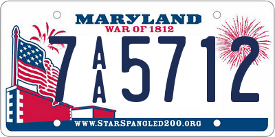 MD license plate 7AA5712