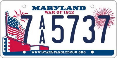 MD license plate 7AA5737