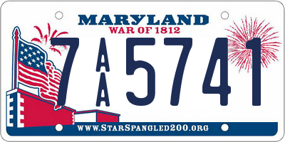 MD license plate 7AA5741