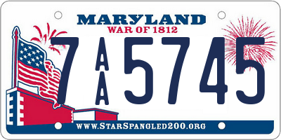 MD license plate 7AA5745