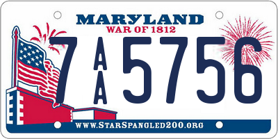 MD license plate 7AA5756