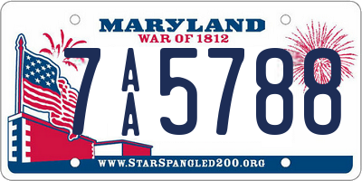 MD license plate 7AA5788