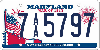 MD license plate 7AA5797