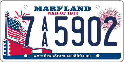 MD license plate 7AA5902