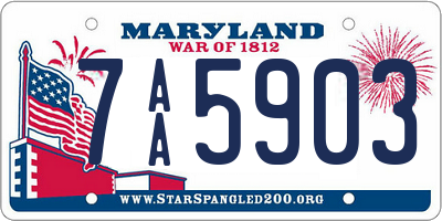 MD license plate 7AA5903