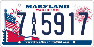 MD license plate 7AA5917