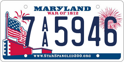 MD license plate 7AA5946