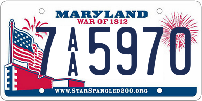 MD license plate 7AA5970