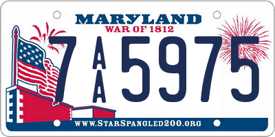 MD license plate 7AA5975