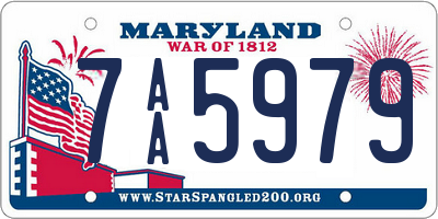 MD license plate 7AA5979