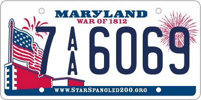 MD license plate 7AA6069