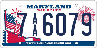 MD license plate 7AA6079