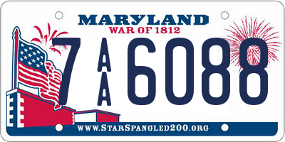 MD license plate 7AA6088