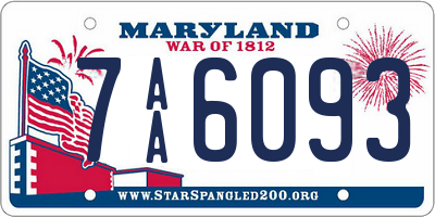 MD license plate 7AA6093