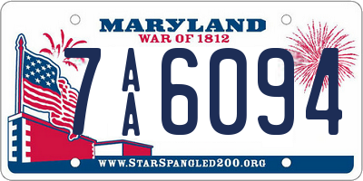 MD license plate 7AA6094