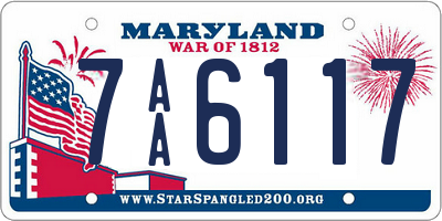 MD license plate 7AA6117