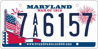 MD license plate 7AA6157