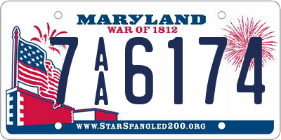 MD license plate 7AA6174