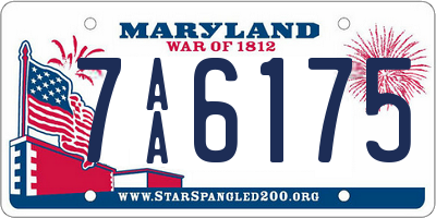 MD license plate 7AA6175