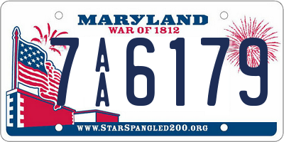 MD license plate 7AA6179