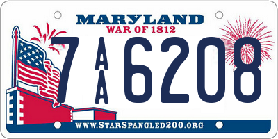 MD license plate 7AA6208