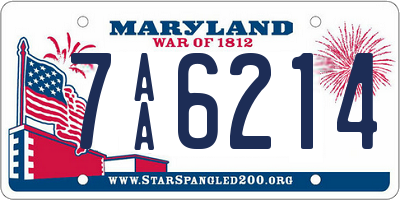 MD license plate 7AA6214