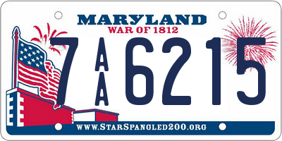 MD license plate 7AA6215