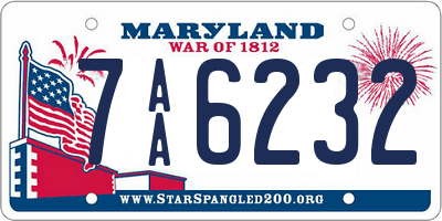 MD license plate 7AA6232