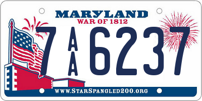 MD license plate 7AA6237