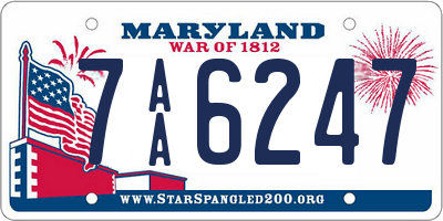 MD license plate 7AA6247