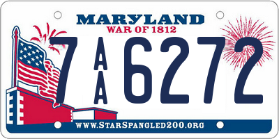 MD license plate 7AA6272