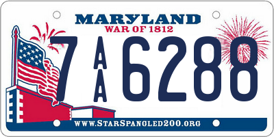 MD license plate 7AA6288