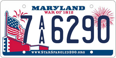 MD license plate 7AA6290