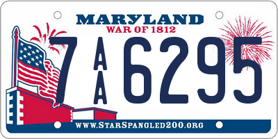 MD license plate 7AA6295