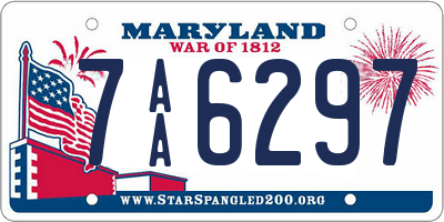 MD license plate 7AA6297