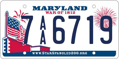 MD license plate 7AA6719