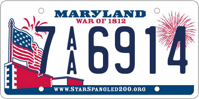 MD license plate 7AA6914