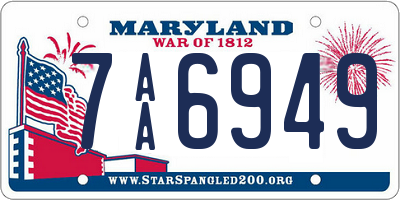 MD license plate 7AA6949