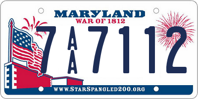 MD license plate 7AA7112