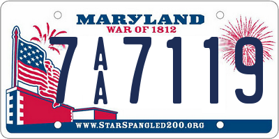 MD license plate 7AA7119