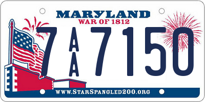 MD license plate 7AA7150