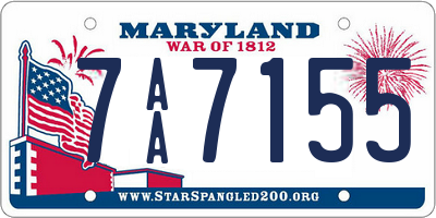 MD license plate 7AA7155