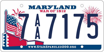 MD license plate 7AA7175
