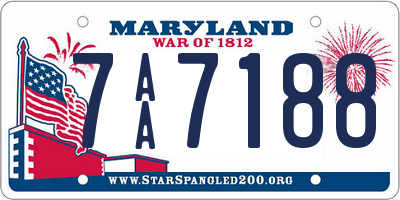 MD license plate 7AA7188