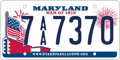 MD license plate 7AA7370