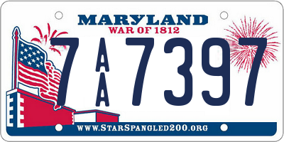 MD license plate 7AA7397