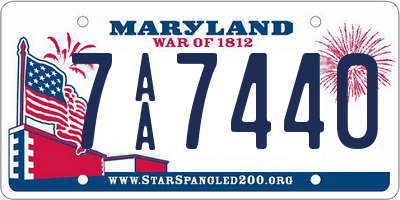 MD license plate 7AA7440