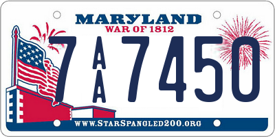 MD license plate 7AA7450